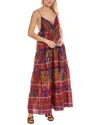 Farm Rio Forest Mosaic Sleeveless Maxi Dress In Blue In Purple