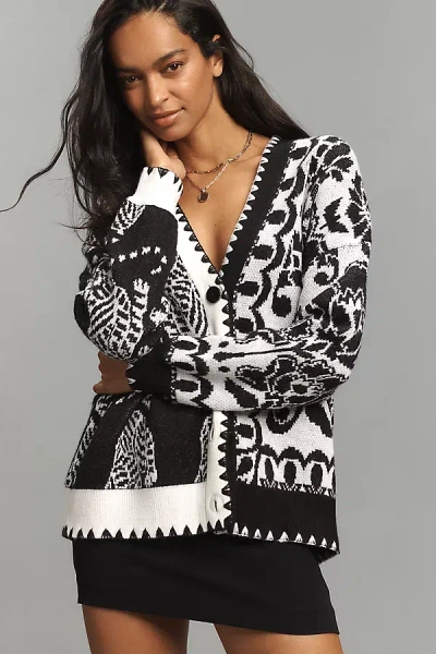 Farm Rio Tiger Cardigan In Black