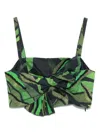Farm Rio Spaghetti Strap Camisole In Green