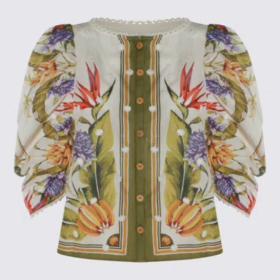 Farm Rio Top Tropical Scarf Sand In Multi