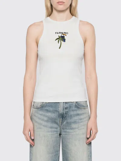Farm Rio Top  Woman Color White