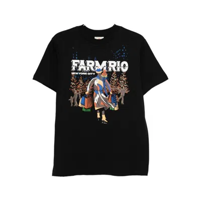 Farm Rio Graphic-print T-shirt In Black