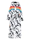 Farm Rio Toucan-print Rainbow-striped Ski Suit In Multi