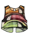 Farm Rio Toucan Tree Open Back Crochet Crop Top In Green