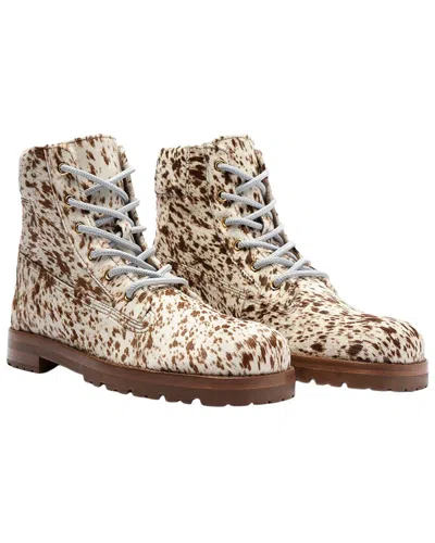 Farm Rio Trekking Leather Boot In Animal Print