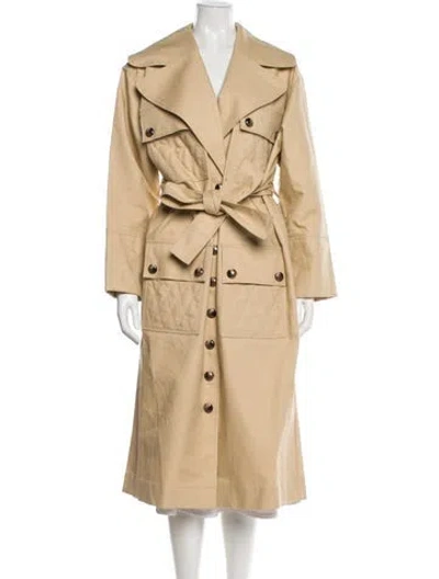 Pre-owned Farm Rio Trench Coat In Neutral