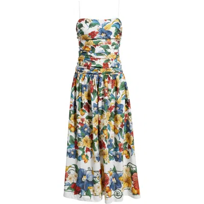 Farm Rio Tropi Ruched Maxi Sundress In Brown