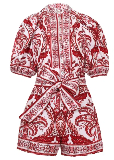 Farm Rio Tropical Cameo Off-white Romper
