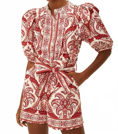 Farm Rio Tropical Cameo Romper In Off-white