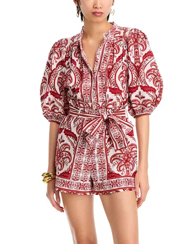 Farm Rio Tropical Cameo Romper In Multicolor