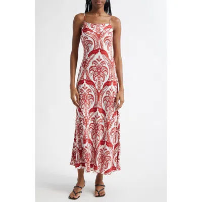 Farm Rio Tropical Cameo Slipdress In Off White