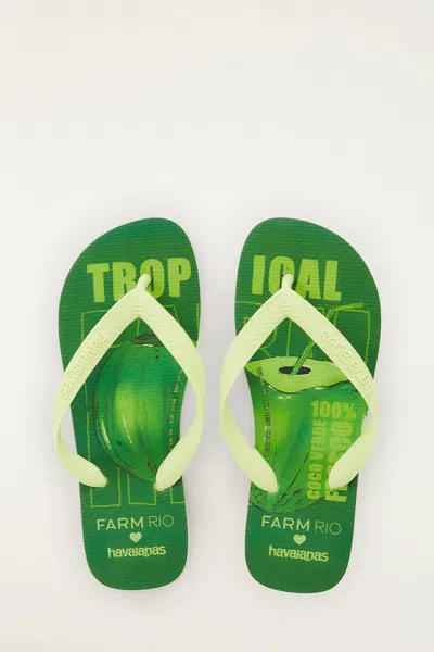 Farm Rio Tropical Coconut Havaianas In Pink
