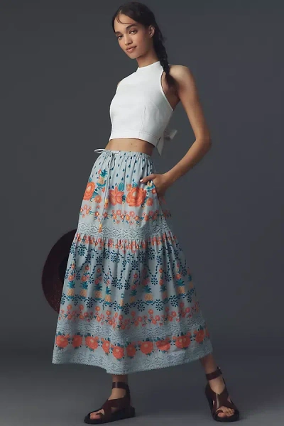 Farm Rio Tropical Delicacy Midi Skirt