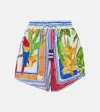Farm Rio Shorts In Misto Lino Stampato Donna In Multicoloured