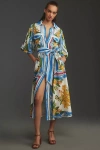 FARM RIO TROPICAL DESTINATION TIE-WAIST MIDI DRESS