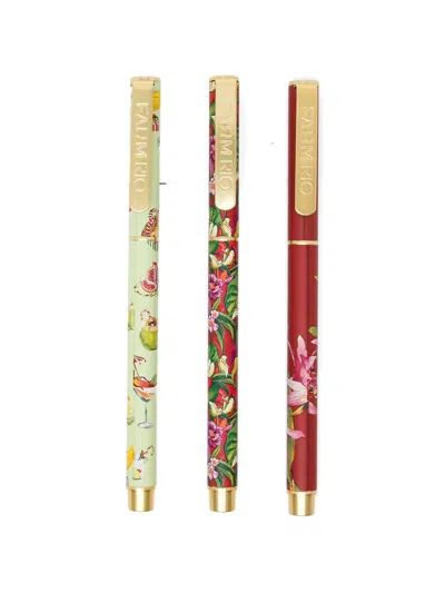Farm Rio Tropical Garden Pens (set Of Three) In Multi