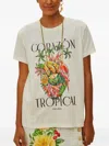Farm Rio Tropical-graphic T-shirt In White