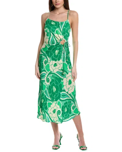 Farm Rio Tropical Groove Midi Dress In Green | ModeSens
