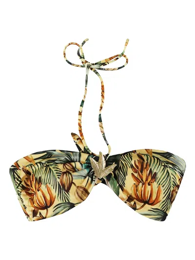 FARM RIO TROPICAL-PRINT HALTERNECK BIKINI TOP