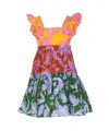 Farm Rio Multicolor Dress With All-over Floral Motif And Ruffled Skirt
