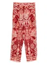 Farm Rio Tropical Tapestry Pleated Ikat Trousers In Multi