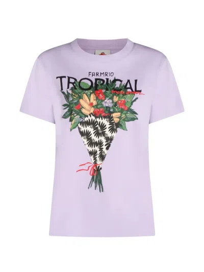 Farm Rio Tropical Tee In Purple