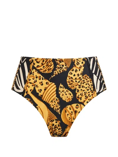 Farm Rio All Over Hot Pants Bikini Bottom Animal In Multi