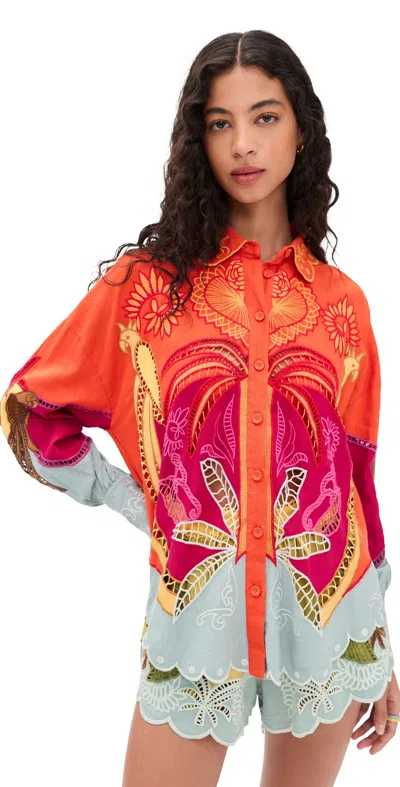 Farm Rio Usiacuri Richelieu Shirt Usiacuri Multicolor