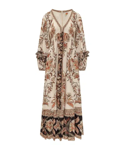 Farm Rio V-neck Dress In Multi