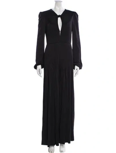Pre-owned Farm Rio V-neck Jumpsuit In Black