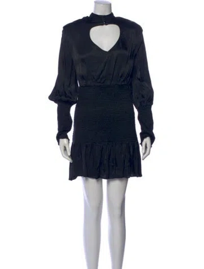 Pre-owned Farm Rio V-neck Mini Dress In Blue