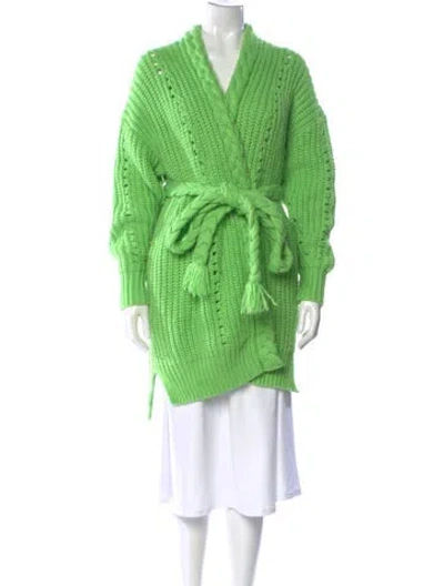 Pre-owned Farm Rio V-neck Sweater In Green