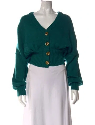Pre-owned Farm Rio V-neck Sweater W/ Tags In Green