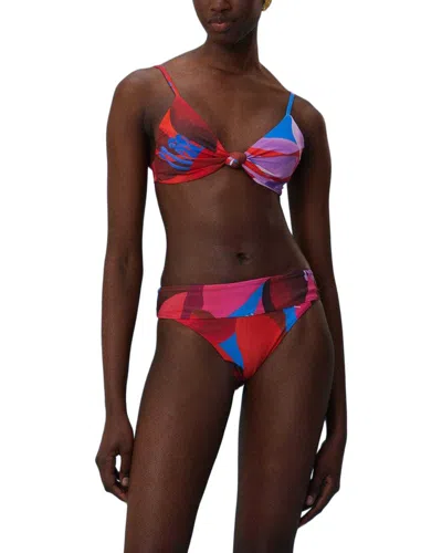 Farm Rio Watercolor Floral Bikini Top In Multi