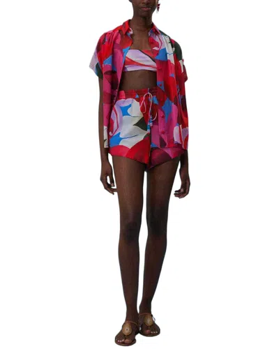 Farm Rio Watercolor Floral Shirt In Multi
