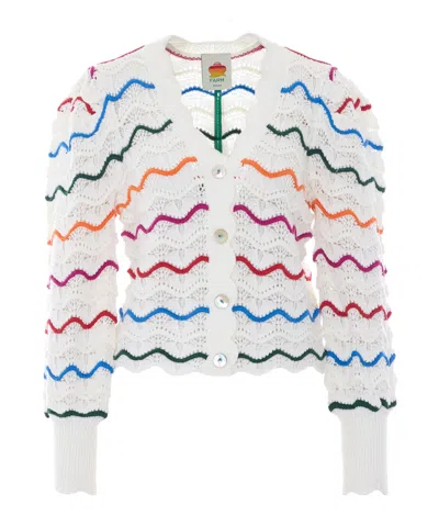Farm Rio Long-sleeved Cardigan In Multi
