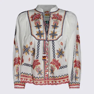 FARM RIO WHITE AND MULTICOLOR TOP