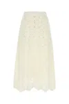 Farm Rio White Crochet Skirt In White