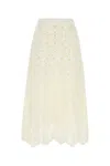 Farm Rio White Crochet Skirt In White