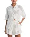 FARM RIO WHITE FLOWER SHIRT