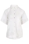 Farm Rio White Flower Shirt In White