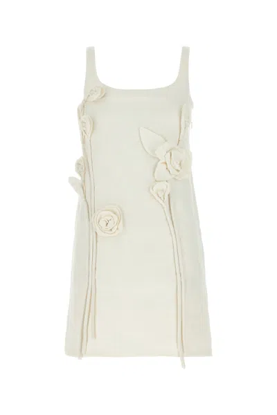 Farm Rio White Linen Mini Dress