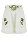 Farm Rio Coconut Tree Embroidered Short