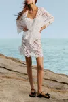Farm Rio Seashell Broderie Anglaise Cotton Beach Dress