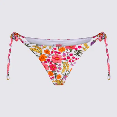 Farm Rio Banana Flowers Side-tie Bikini Bottoms In Multi