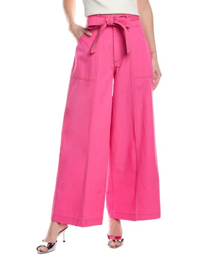 Farm Rio Wide Leg Pant In Pink