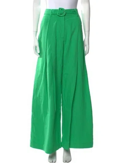 Pre-owned Farm Rio Wide Leg Pants In Green