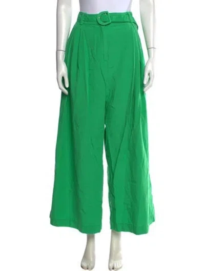 Pre-owned Farm Rio Wide Leg Pants In Green