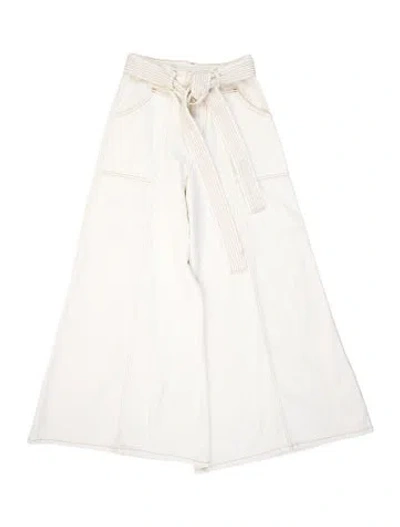 Pre-owned Farm Rio Wide Leg Pants In Neutral