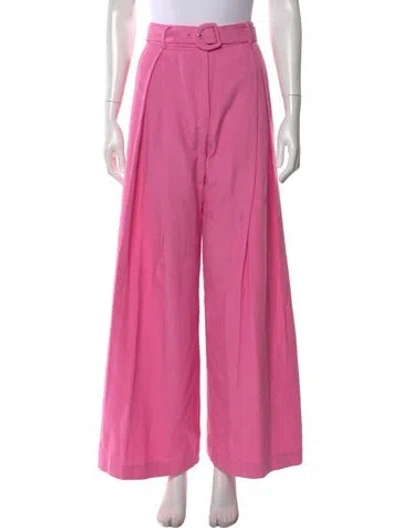 Pre-owned Farm Rio Wide Leg Pants In Pink